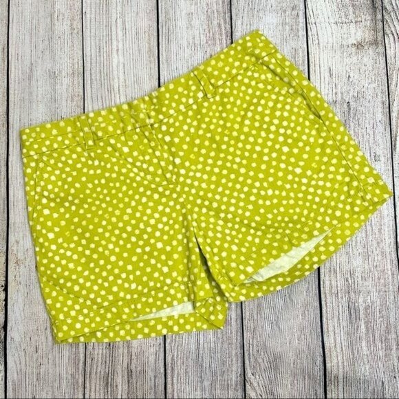 Ann Taylor Loft Green and White Polka Dot Shorts - Picture 1 of 4